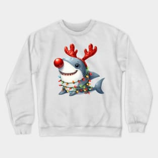 Christmas Red Nose Shark Crewneck Sweatshirt